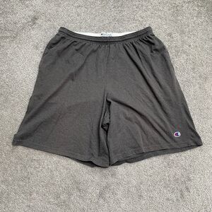 Champion Authentic Sweat Shorts Casual Lounge Mens XL Dark Gray Pockets Cotton